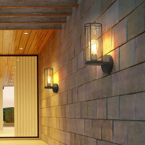 Nouvel arrivage d'appliques de jardin modernes lampes murales extérieures LED noires et étanches créatives cour villa solaire rue aluminium - Product Image 6