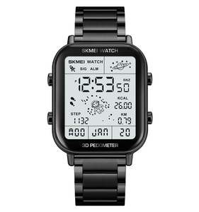 Montres numériques de sport Skmei 1888 de qualité supérieure, nouvelle mise à niveau, montres pour hommes, bracelet, podomètre 3D, montre en acier inoxydable, Reloj Para Hombre - Product Image 1