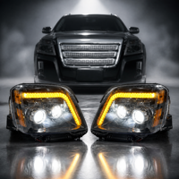 Phares de remplacement à LED noirs avec signal séquentiel pour GMC Terrain 2010-2017