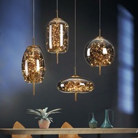 Suspension LED de luxe en verre au design créatif, modèle All Star, pour bars, hôtels et restaurants modernes, éclairage central unique