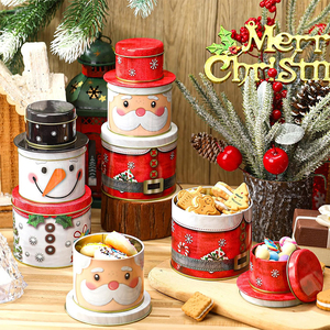 Boîte en fer blanc de noël thé nourriture grain de café <span class=keywords><strong>chocolat</strong></span> fer blanc peut vieil homme arbre de noël peut - Product Image 3