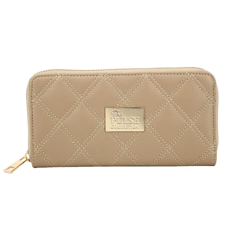 2022 Ladies Long Change Organizer Credit Card Holders with Coin Pocket Clutch Fashion Quilted Billfold Small Wallets for Women