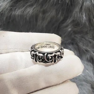 Anillo Vintage <span class=keywords><strong>Kroos</strong></span> con Corazón y Cruz, Diseño de Vid Eterna en Plata Tailandesa, Joyería Moderna para Hombre y Mujer - Product Image 4