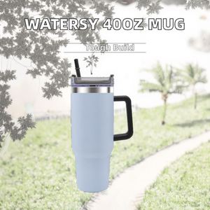 Gobelet isotherme en acier inoxydable de 40 oz avec paille, tasse de voyage personnalisable avec logo, tasse à café thermique pour voiture et bureau - Product Image 3