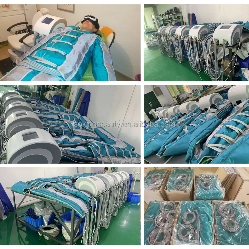 Máquina de presoterapia 3 en 1, masajeador de piernas linfático de drenaje infrarrojo lejano para circulación y máquina de relajación