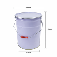 Ember Timah 18L Tugas Berat dengan Pegangan Kawat Anti Bocor Dapat Didaur Ulang Wadah Cat & Bahan Kimia Kemasan Kustom OEM