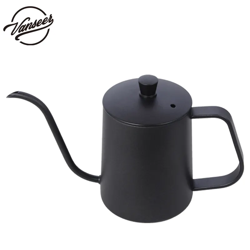 Quality Portable Hand Pour Over Drip Tea gooseneck kettle stainless steel Manual 350ml Long Over Spout pour over coffee kettle