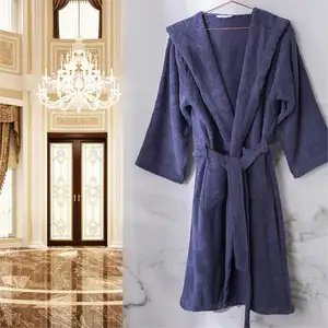 Super Soft Custom Bath Robe Wholesale Plain Dyed Soild Color High Quality Robes Bath Robe With Hood