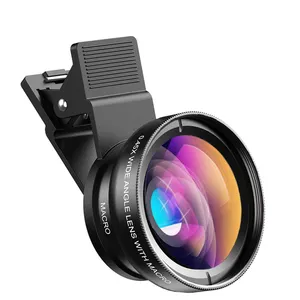 Apexel 2in1 Camera photo accessories:12.5X Macro Lens+0.45X Wide Angle Macro Lens Kit,Clip Mobile Phone Camera Lenses for iPhone
