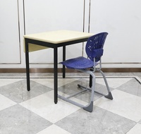 Bureau d'école, mobilier scolaire, cadre en métal, bureau d'école en bois pour élèves, table et chaise
