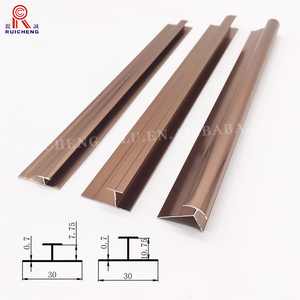 Borde de pared de perfil de aluminio dorado, embellecedor de esquina interior, Material de construcción Flexible, venta al por mayor - Product Image 3