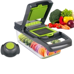 Hot Selling Plastic 2-Piece Multi-Function Mandoline <b>Vegetable</b> Cutter Onion Dicer Veggie Slicer <b>Vegetable</b> Chopper - Product Image 1