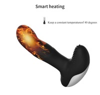 Vibrateur anal télécommandé à 7 fréquences, chauffant, pour massage de la prostate, en silicone et ABS, jouet sexuel très vendu