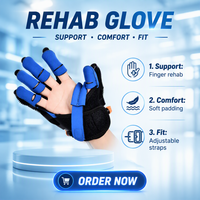 Gants de rééducation électriques multifonctionnels pour les doigts, exercices de flexion/extension des cinq doigts, rechargeables par USB, tailles S-XL LEYIDI