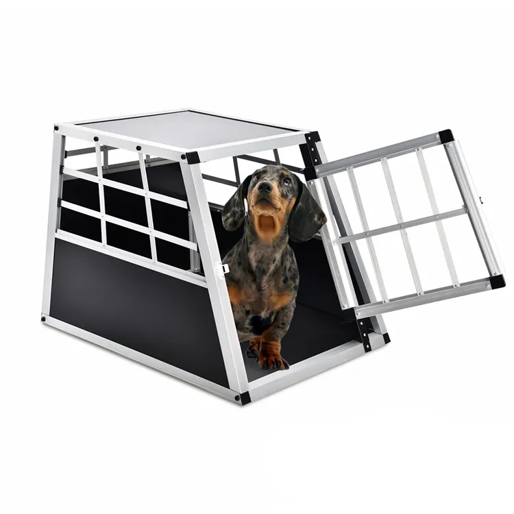 Kolay taşıma hafif Metal alüminyum Pet köpek kafesi