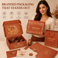 Boîte d'expédition en carton ondulé recyclable personnalisée avec logo pour l'emballage de cadeaux de Thanksgiving, les petites entreprises et le commerce électronique
