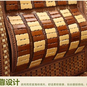 Cojín para Asiento de Camión Oumandelong, Tiras de Bambú, Soporte Lumbar Fijo, para Camión Ligero, Color Beige Café - Product Image 4