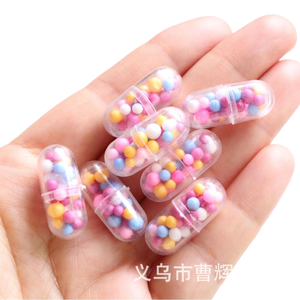 Accesorios para Carcasas de Teléfono con Diseño de Cápsula <span class=keywords><strong>Little</strong></span> Person, Material de Resina para Manualidades con Forma de Pastillas, Frutas y Rebanadas - Product Image 4