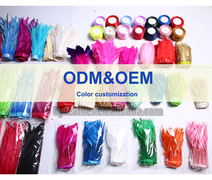 May TRIM Ribbon rìa tự nhiên gà lôi lông hat ban nhạc cho nam giới phụ nữ Cowboy Fedora Hat trang phục mũ nón tóc phụ kiện - Product Image 5