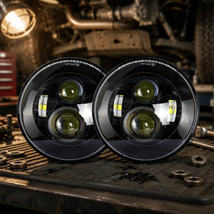 Faro LED Rotondo JHS da 7 Pollici H6024, Proiettore Sigillato per Moto, Jeep Wrangler, Harley Davidson e Fuoristrada - Product Image 1