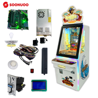 Machine de jeu d'arcade commerciale à monnayeur, type grue à pinces et pousse-pièces, avec alimentation 110/220V et garantie 1 an