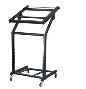 Soporte de consola mezcladora piso DJ soporte de consola mezcladora estante de gabinete con polea soporte de micrófono inalámbrico móvil - Product Image 1