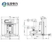Disjoncteur à vide triphasé haute tension extérieur DC 12KV 25kA VS1 VCB avec capacité de coupure en cuivre Hongbian VS1(M)-12