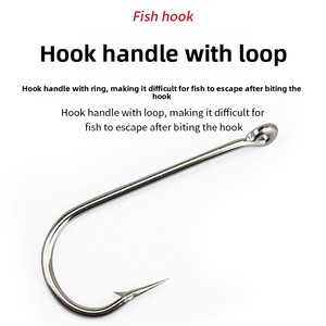 Ami singoli <span class=keywords><strong>in</strong></span> acciaio ad alto tenore di carbonio con manico lungo e ardiglione ispessito per la pesca <span class=keywords><strong>in</strong></span> mare e a palangaro, 10.000 pezzi - Product Image 2