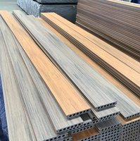 Planches de terrasse en bois composite pour l'extérieur, respectueuses de la peau Revêtement de sol en relief 3D pour usage domestique Texture bois WPC Composite Decking