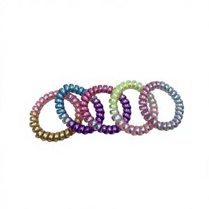 TPU coloré perle arc-en-ciel multicolore dégradé téléphone bobine cheveux cravate - Product Image 1