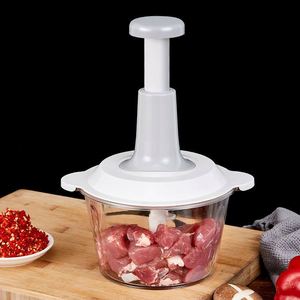 Hot Sale 1.5L <b>Meat</b> <b>Grinder</b> Household Hand Push Style Blender Cooking Machine Meshed Garlic Device Multi-Function Food Mixer - Product Image 2