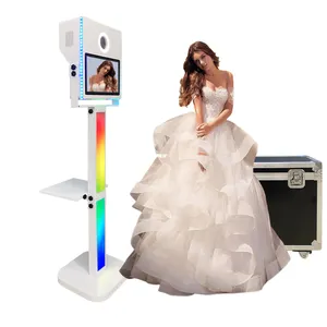 Smart Screen Dslr Photo Booth 15.6 Inch Camera And Printer Led Frame Selfie Photo Booth With Software For Wedding