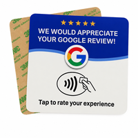 Plaque en acrylique personnalisée NFC pour avis Google et réseaux sociaux, carte de menu, carte NFC en acrylique pour restaurants