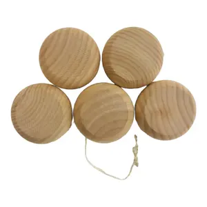 <span class=keywords><strong>Yoyo</strong></span> de madera natural sin terminar para niños, juguete de actividades artesanales, recuerdo de fiesta - Product Image 3