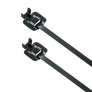 สายรัดเคเบิล KSS แบบล็อคอัตโนมัติ ผลิตจากสแตนเลส 316 ทนไฟ ทนสนิม เคลือบสารกันสนิม สีดำ ความแข็งแรงสูง สำหรับงานอุตสาหกรรม ส่งออก - Product Image 1