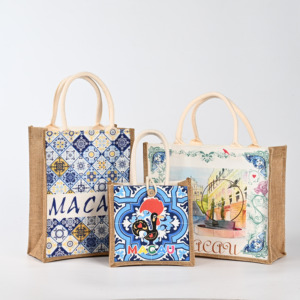 Bolsa de Compras de Lona de Algodón con Logotipo Personalizado al por Mayor, Diseño Liso Personalizado, Patrón de Leopardo, Bolsa de Compras Sublimable en Blanco - Product Image 2