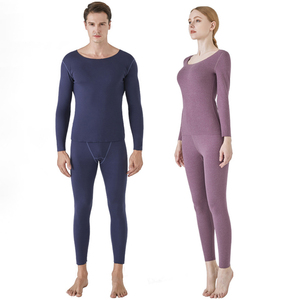 2022 Neues Design Eltern S-XXL schlanke warme Unterwäsche-Sets mit niedrigem Hals und Fleece-Unterwäsche-Anzügen Thermo-Unterwäsche für den kalten Winter - Product Image 4