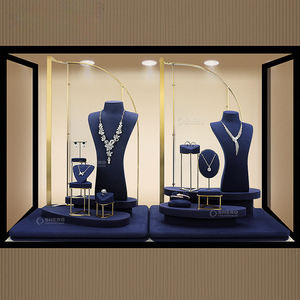 Juego de Exhibidores de Joyería de Lujo Shero Premium, Base de Resina con Forro de Microfibra, Color Personalizado para Anillos, Pulseras y Collares - Product Image 5