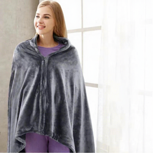 <b>USB</b> Heated Shawl Blanket Carbon Fiber <b>Heating</b> 3 Heat Settings 8 Zone Warmed Fleece Throw for Travel Home Office - Product Image 4