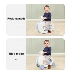 Voiture à roulettes multifonction <span class=keywords><strong>2</strong></span> en 1 pour enfants, cheval à bascule, jouet pour tout-petits, quatre roues, voiture d'équilibre avec sons BB. - Product Image 3