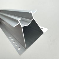 Support de panneau solaire en alliage d'aluminium, mini rail pour toit en tôle, systèmes de montage sur rail PV