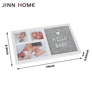 Tablero de letras de fieltro de diseño personalizado <span class=keywords><strong>para</strong></span> niños, marco de <span class=keywords><strong>fotos</strong></span> de madera <span class=keywords><strong>para</strong></span> exhibición de letras y personajes, <span class=keywords><strong>3</strong></span> aberturas <span class=keywords><strong>para</strong></span> foto - Product Image 4