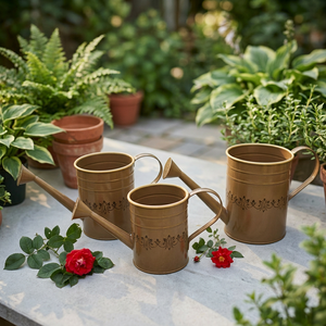 Ensemble de 3 arrosoirs en émail en forme de tasses - Product Image 4