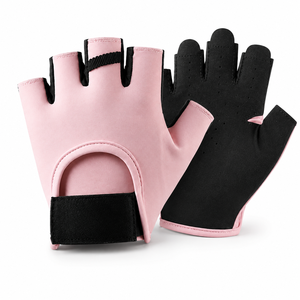 <span class=keywords><strong>Gants</strong></span> d'entraînement en <span class=keywords><strong>cuir</strong></span> personnalisés à demi-doigts avec fermeture magnétique pour femmes, respirants, antidérapants, absorbant les chocs, élastiques, pour la gym, le yoga - Product Image 3