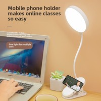 Lampe de bureau LED moderne rechargeable USB 5V avec pince de contrôle tactile à luminosité réglable veilleuse pour lire la table en ABS