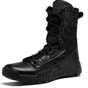 革男性戦闘軍の靴軽量戦術的なブーツ屋外作業ハイキング靴
