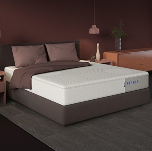 14 Inch Double King Size 9 Zone Pocket Spring Mattress Of Latex And Memory Foam Sponge Knitted Mattress Fabric