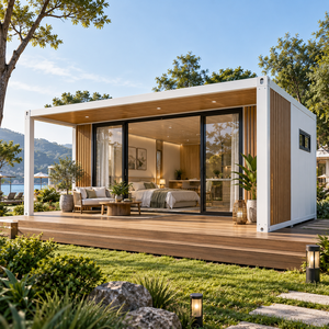 Cabane de vacances extensible de luxe, maison préfabriquée modulaire, mini-maison portable, maison-conteneur 20 pieds 40 pieds avec 2 ou 3 chambres - Product Image 1