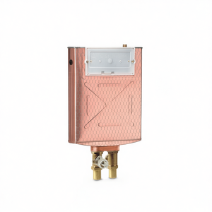 Cisterna empotrada de cobre de 10 litros con doble pulsador, tanque de inodoro de 63 cm de largo, 43 cm de ancho y 10 cm de alto. - Product Image 3