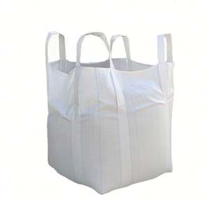Polypropylene Conductive Jumbo <b>Bag</b> White 4-Panel Baffle Design with 1 <b>Ton</b> Storage Capacity 100 X 100 X 110 Cm - Product Image 1